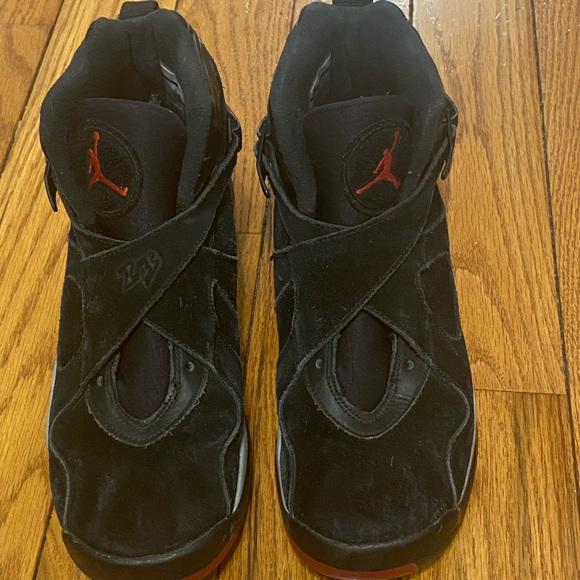 Nike Air Jordan 8 Retro GS Bred Black Gym Red Black Wolf Grey Size 7Y Womens 8.5 main image 5